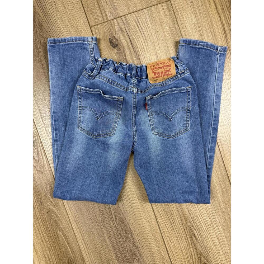 Levi's 510 Jeans Boys 12 Blue Skinny Slim Fit Adjustable Waist Stretch Denim